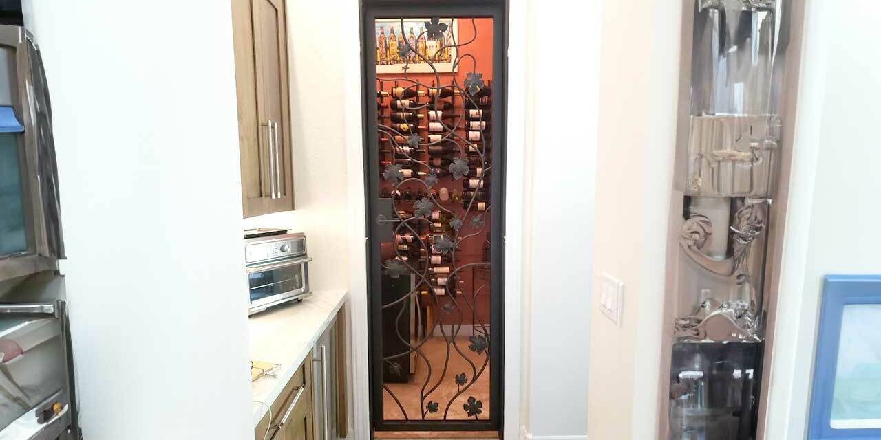 Entry door of a wine cellar